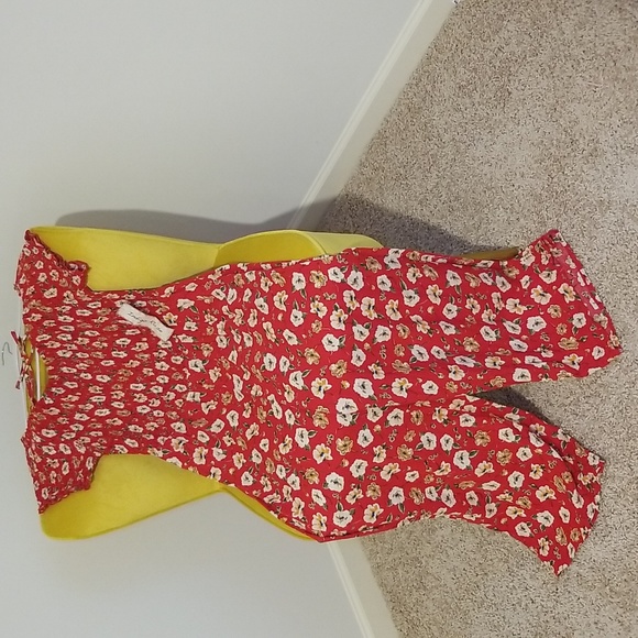 Indigo Rose Large Red Flower Jumpsuit - Picture 7 of 10